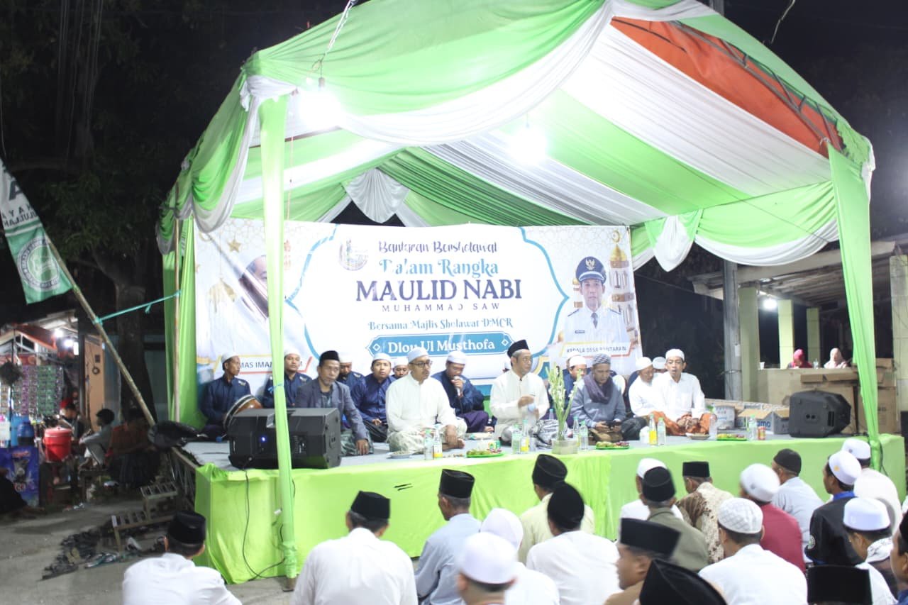 DESA BANTARAN MENGGELAR PENGAJIAN UMUM DALAM RANGKA MAULID NABI 